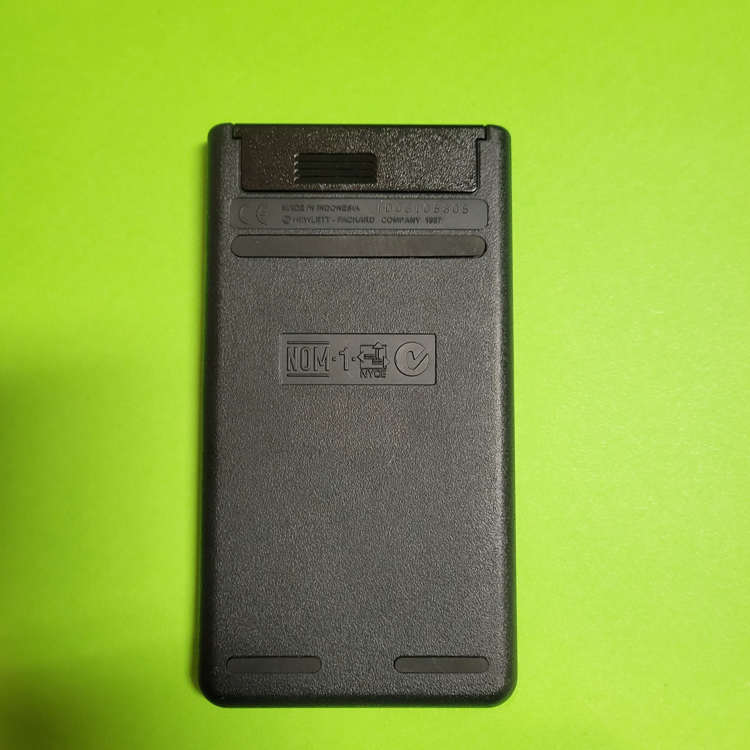 An image of the back of a HP 20s Scientific Calculator